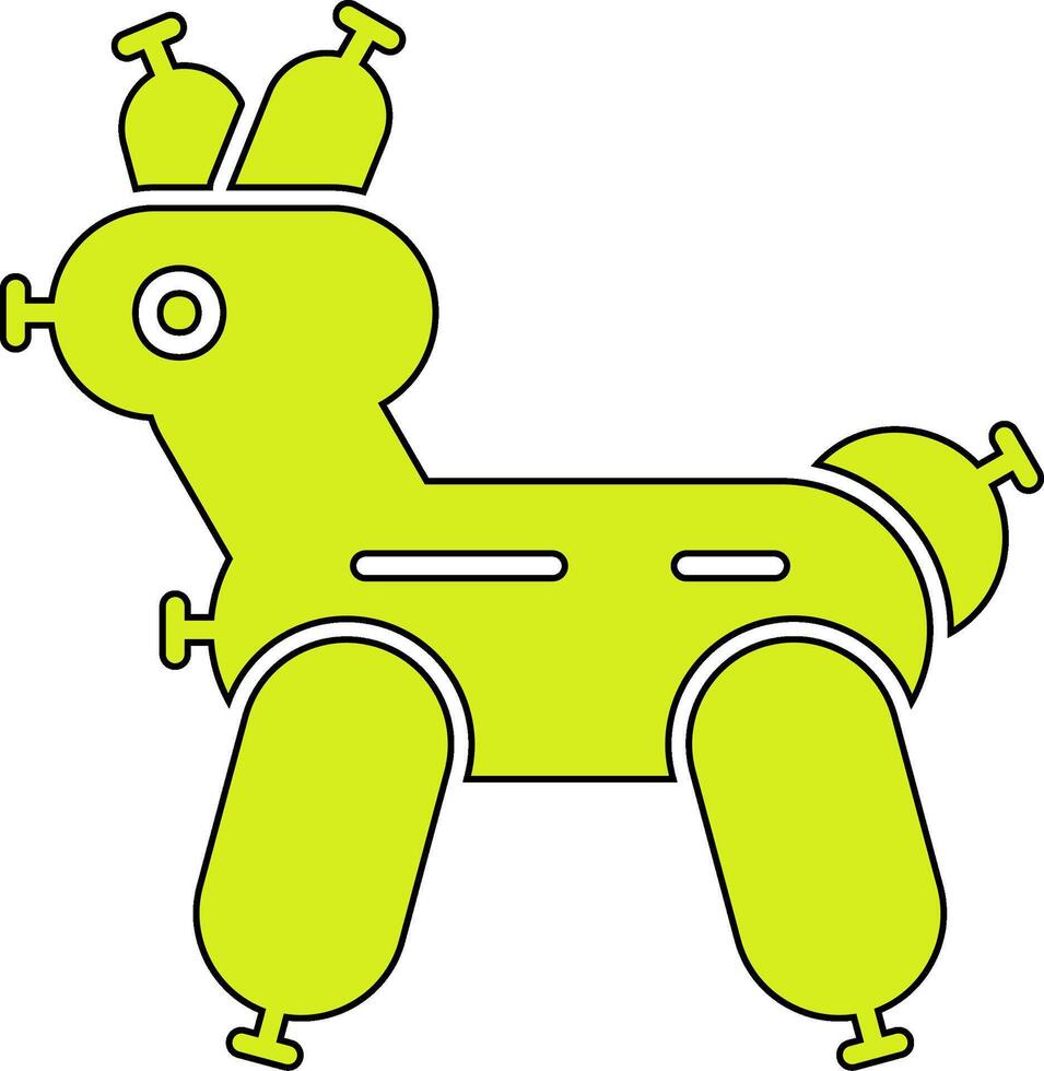 Ballon-Hund-Vektor-Symbol vektor