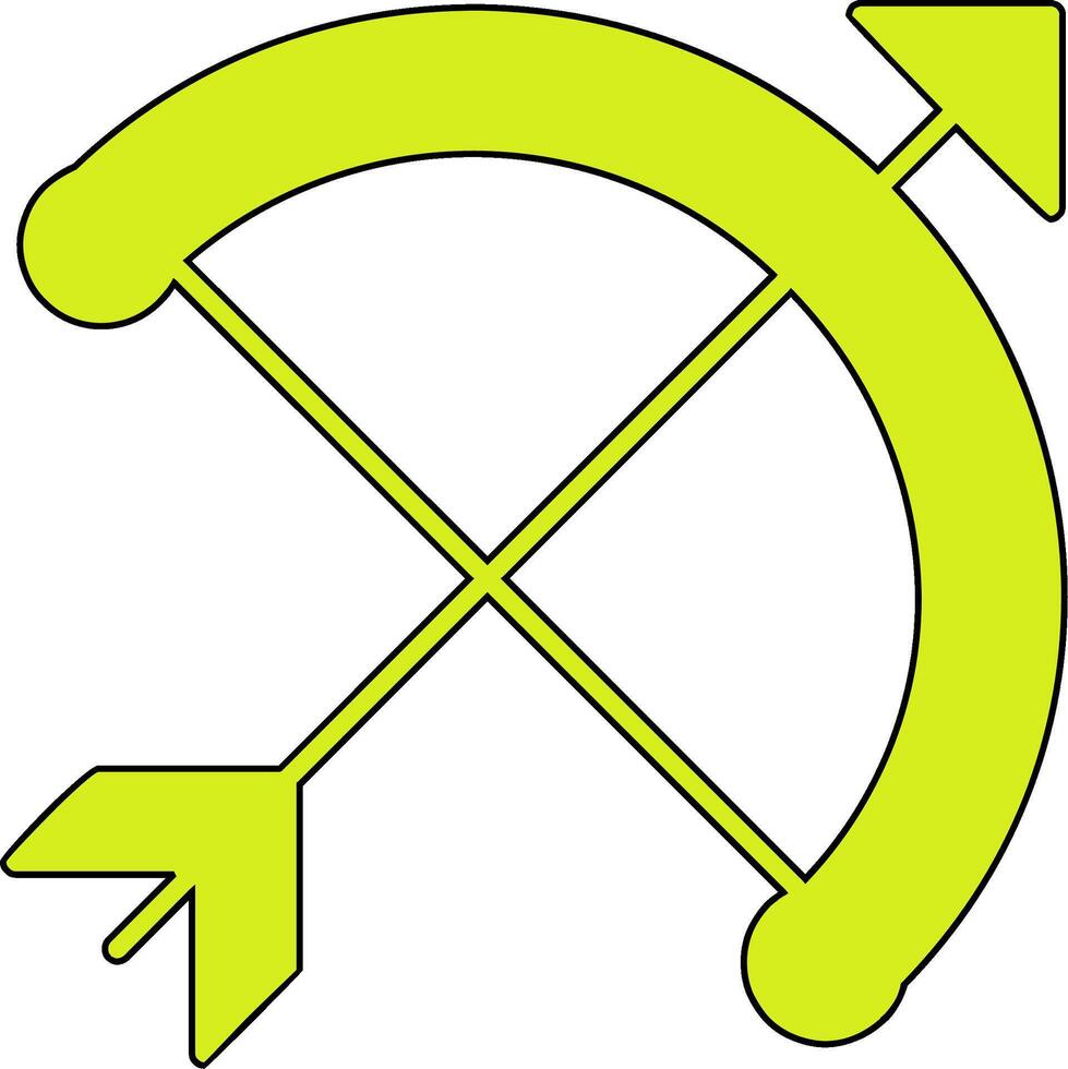 Bogen und Pfeil Vektor Symbol