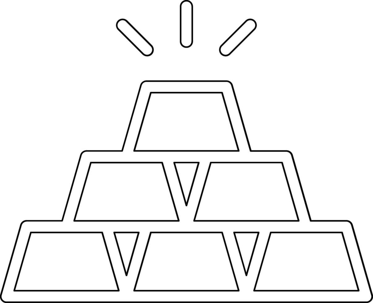 Vektorsymbol für Goldbarren vektor