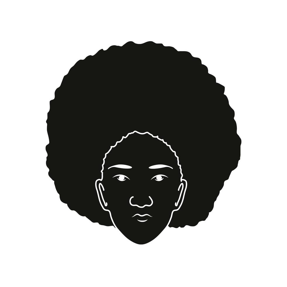 Silhouette Afro-Frau vektor