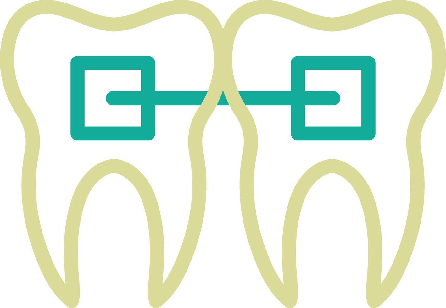 Zahn Hosenträger Vektor Symbol