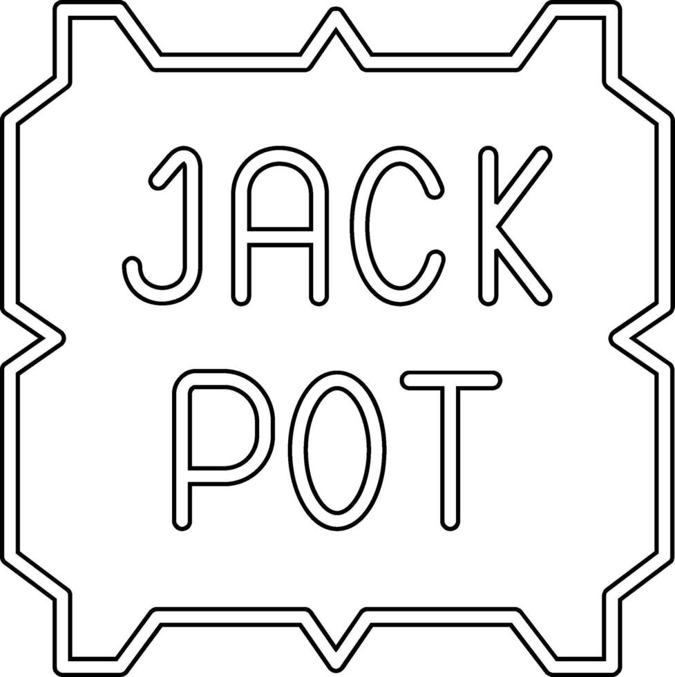 Jackpot-Vektor-Symbol vektor