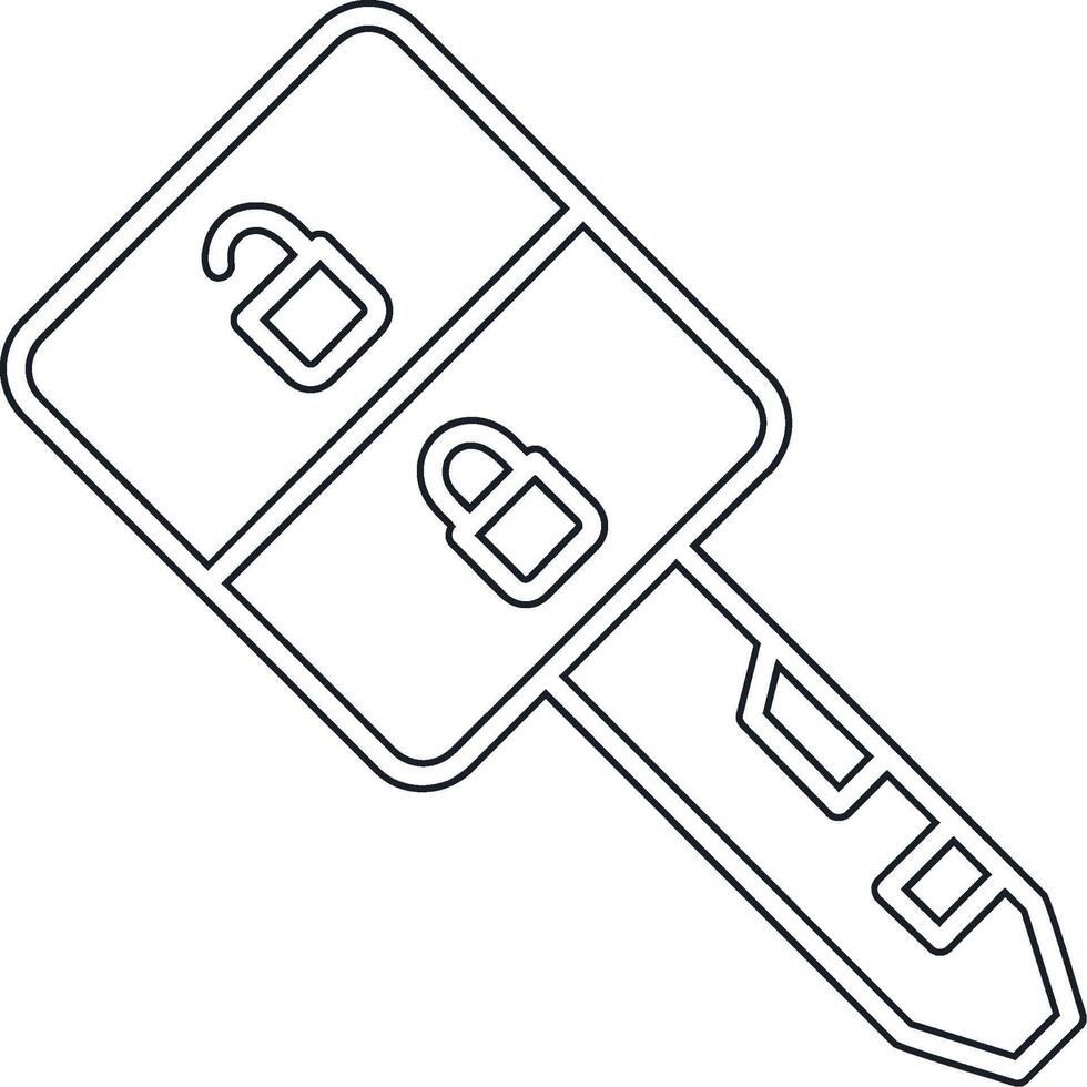 Vektorsymbol für Autoschlüssel vektor