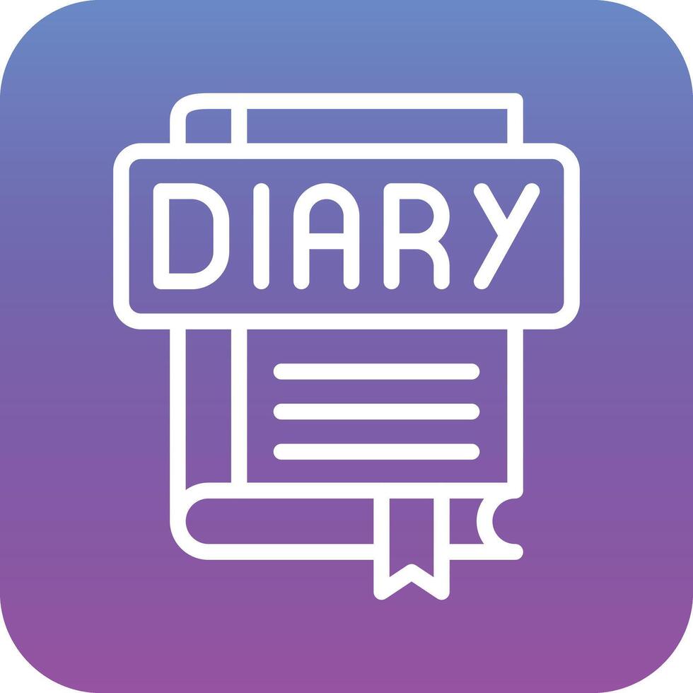 dagbok vektor ikon
