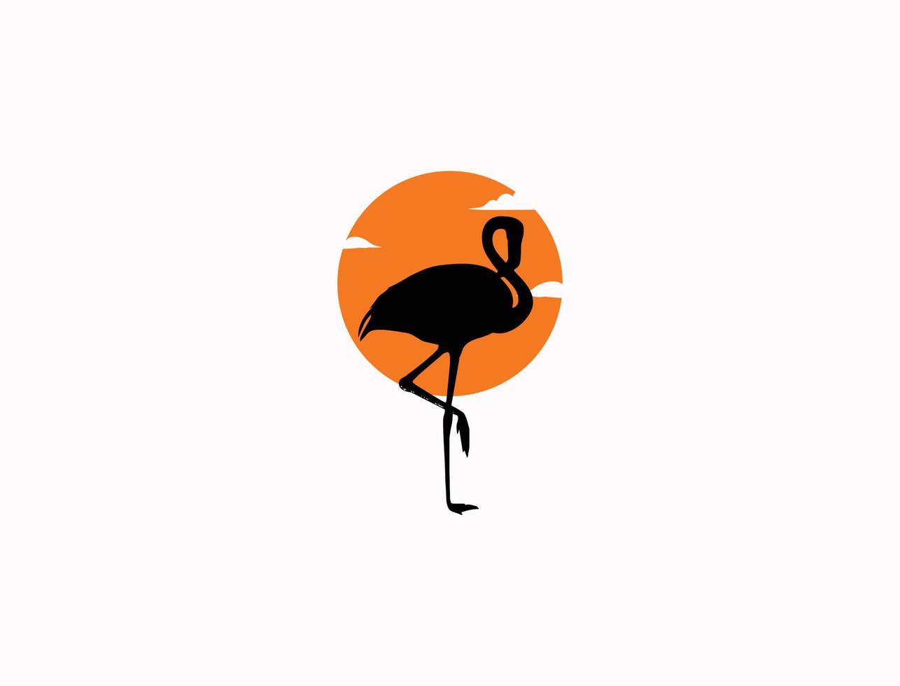 modernes Storch-Logo-Design vektor