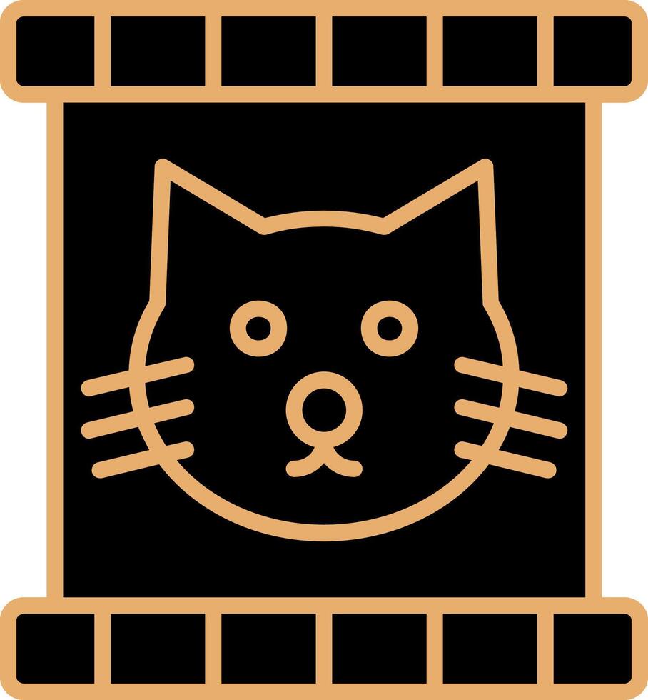 Katze Essen Vektor Symbol