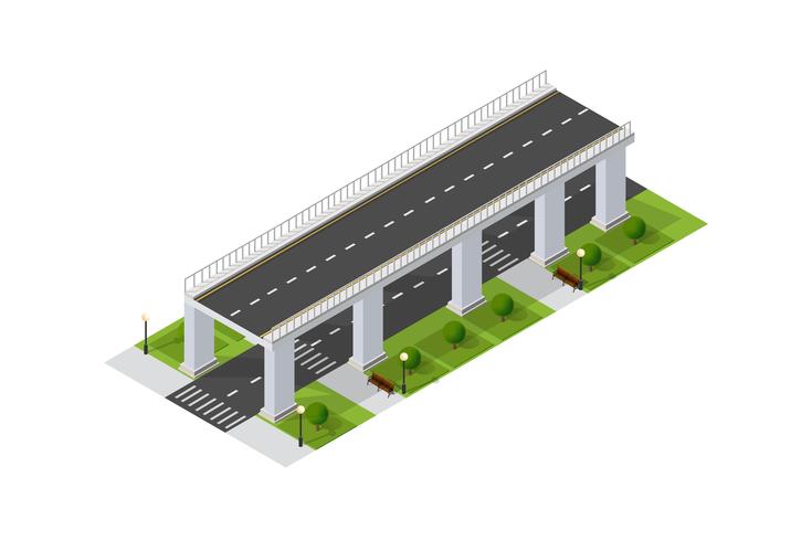 Der Brücken-Skyway der städtischen Infrastruktur ist vektor