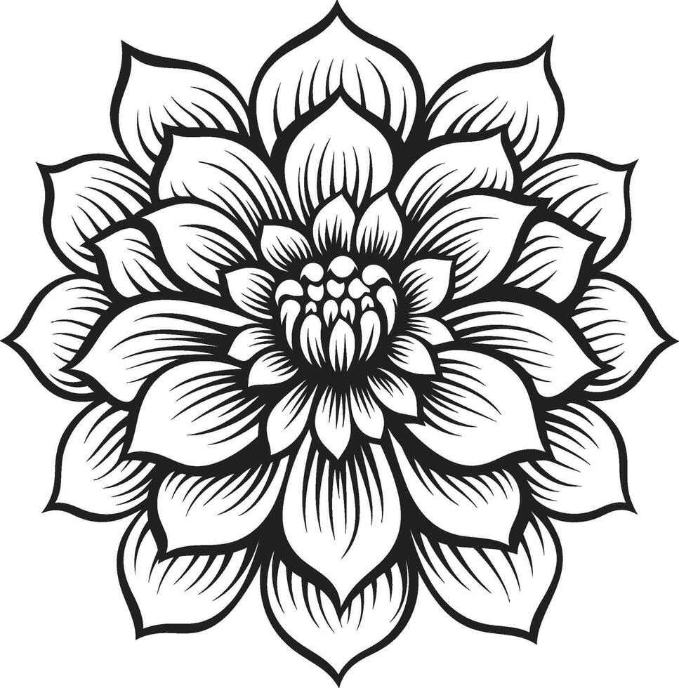 minimalistisch Blütenblatt Symbol stilvoll Vektor Design elegant Blumen- Emblem schwarz Logo Symbol