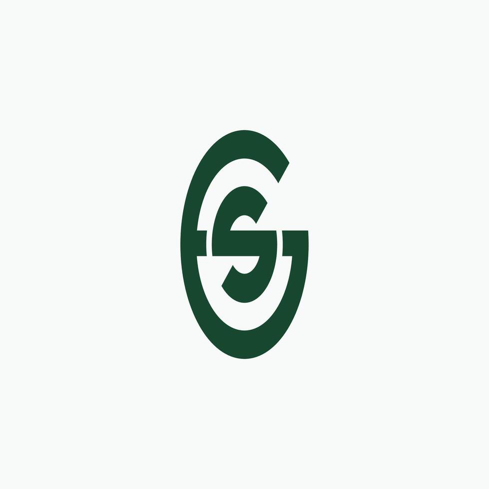 första brev sg logotyp eller gs logotyp vektor design mall