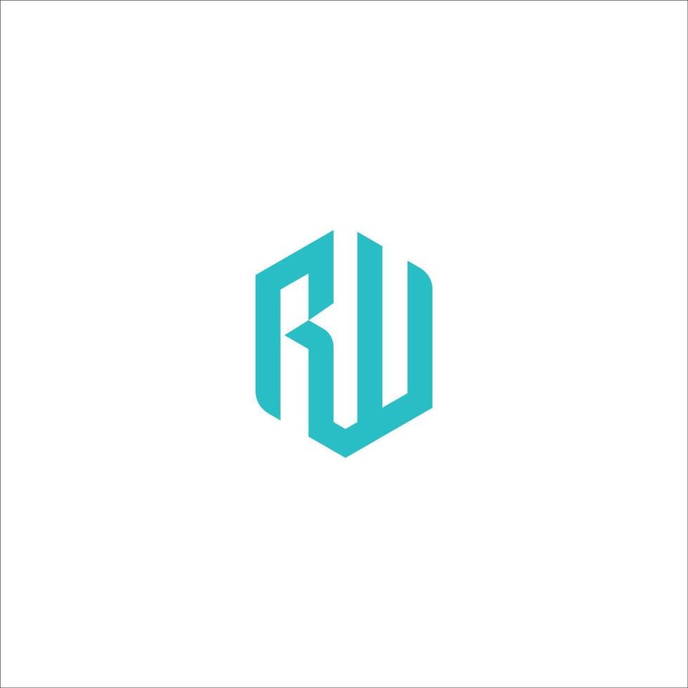 första brev wr eller rw logotyp vektor design mall