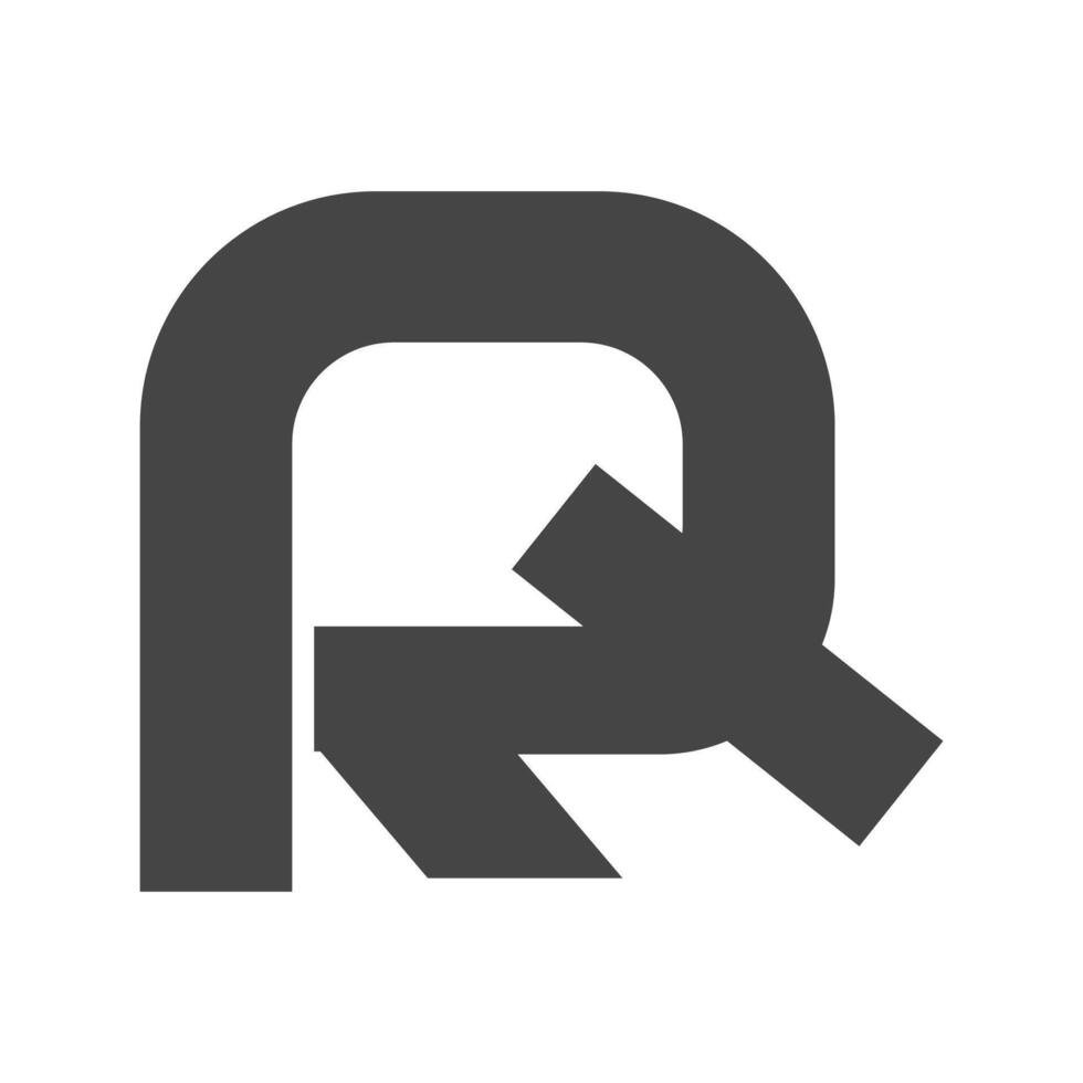 qr, rq, q och r abstrakt första monogram brev alfabet logotyp design vektor