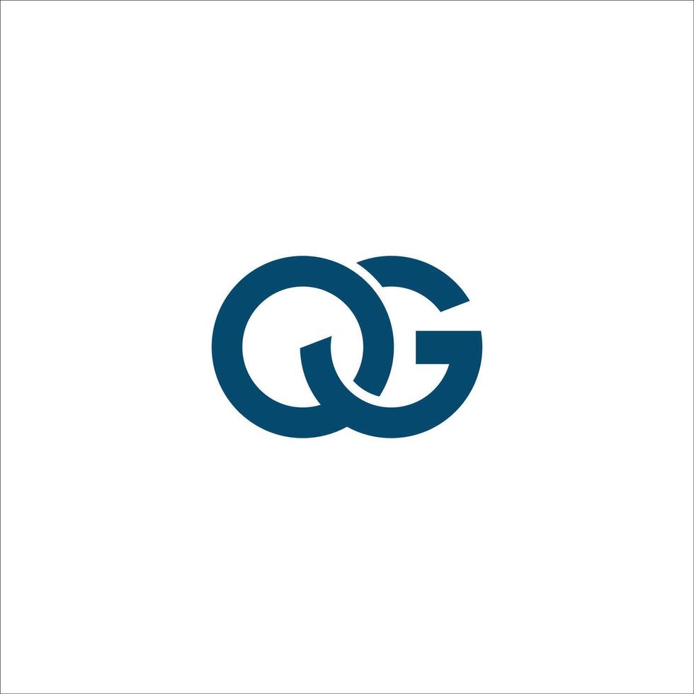 Initiale Brief qg Logo oder gq Logo Vektor Design Vorlage