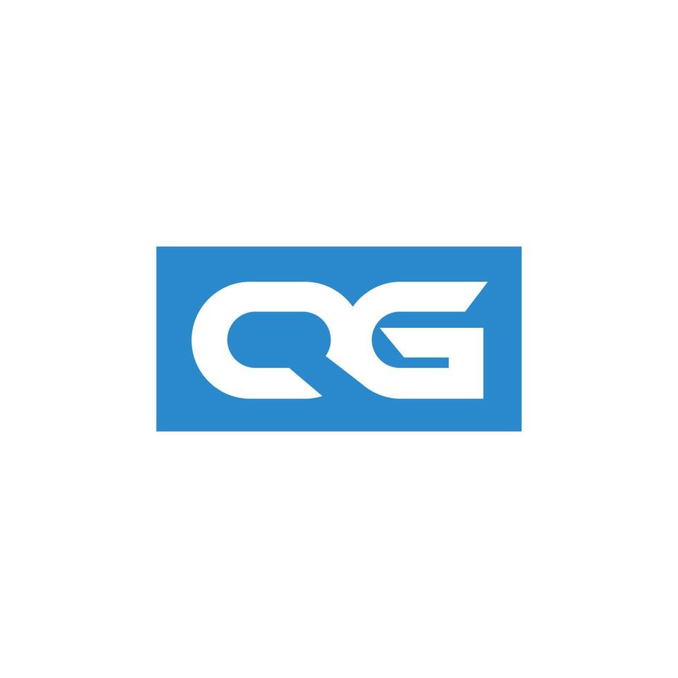 första brev qg logotyp eller gq logotyp vektor design mall
