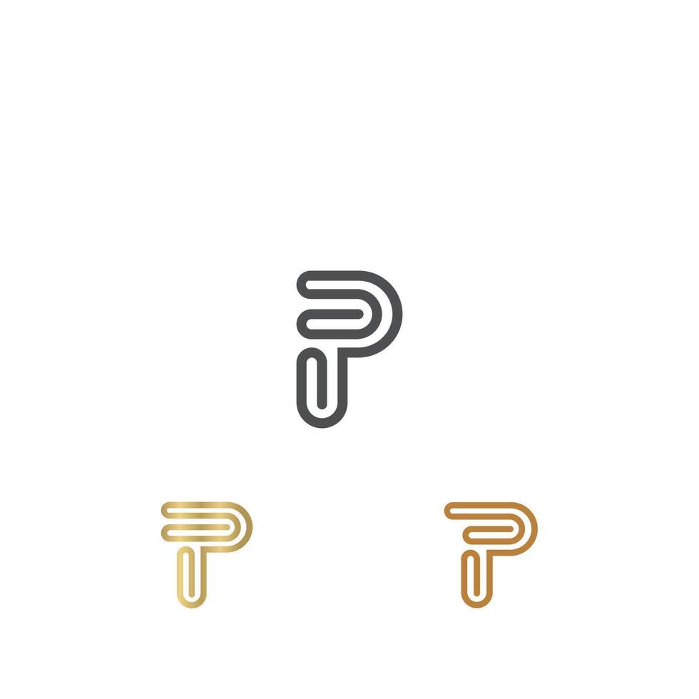 Initiale Brief pp Logo oder p Logo Vektor Design Vorlage