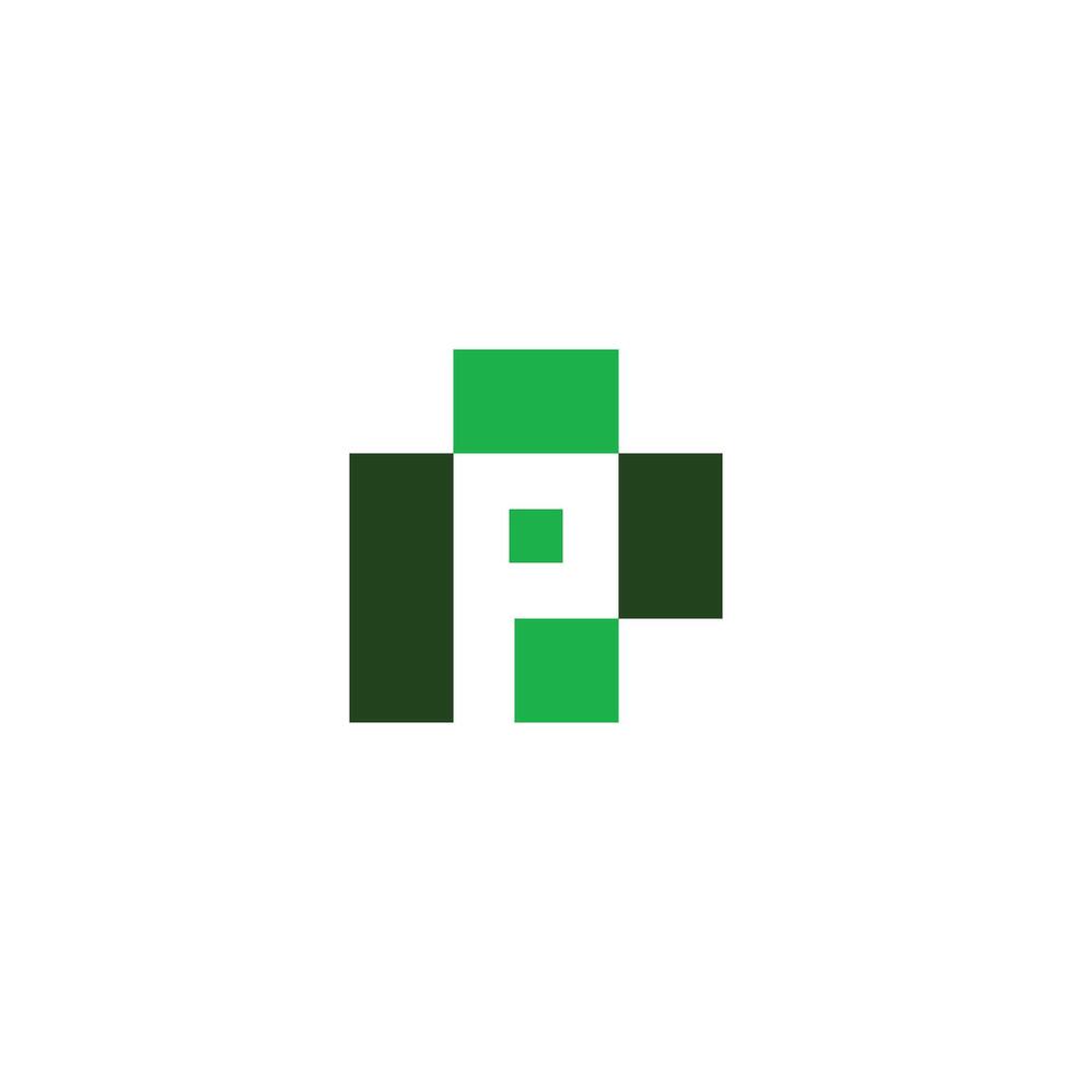 första brev sid logotyp eller p logotyp vektor design mall