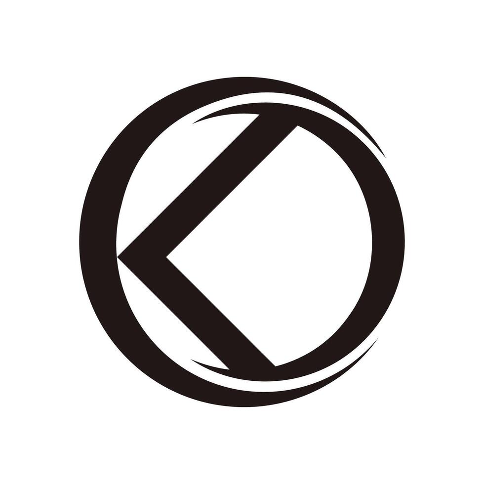 Initiale Brief ko Logo oder in Ordnung Logo Vektor Design Vorlage