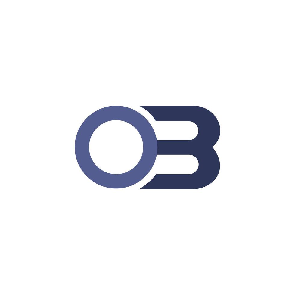 Initiale Brief ob oder bo Logo Vektor Design Vorlage