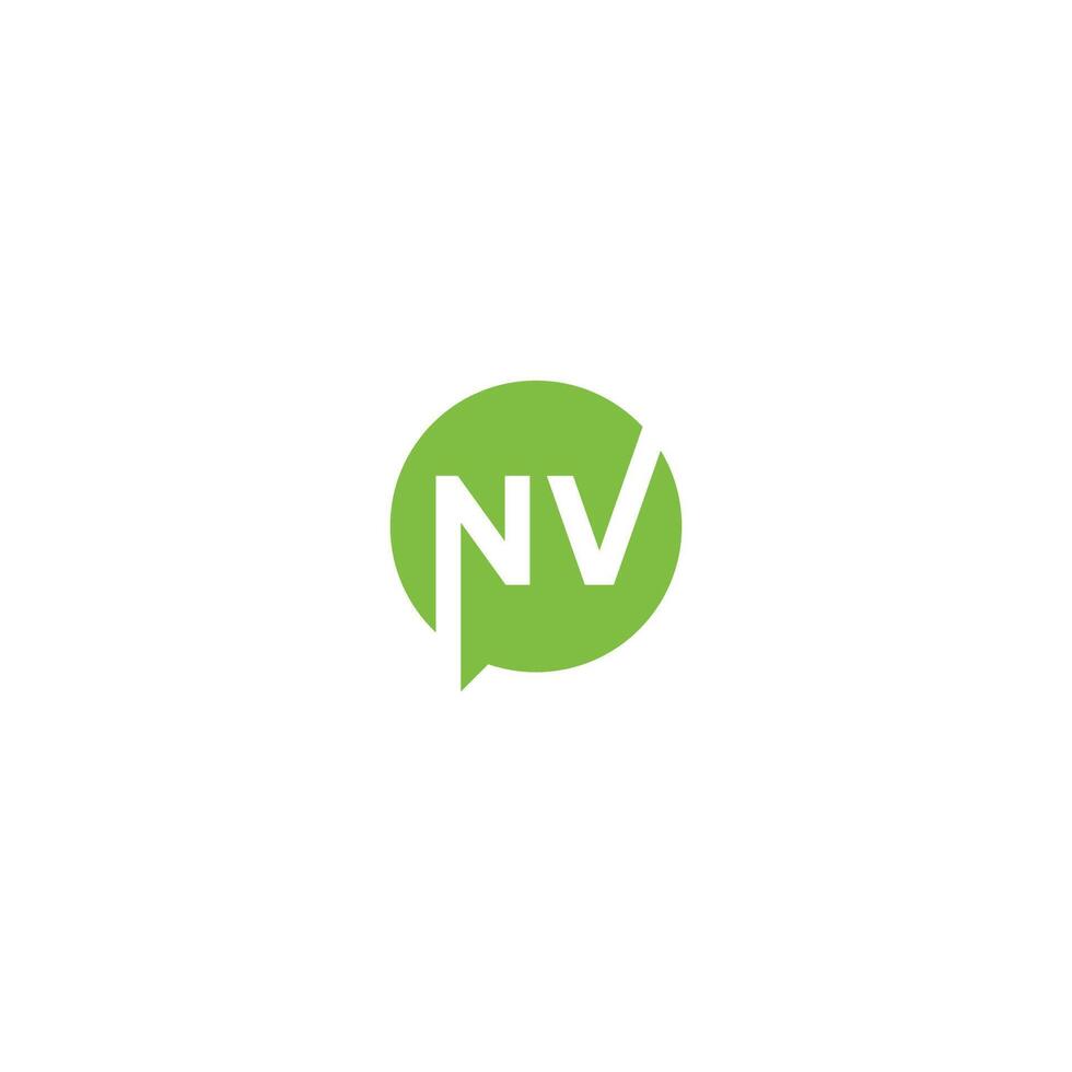 Initiale Brief nv Logo oder vn Logo Vektor Design Vorlage