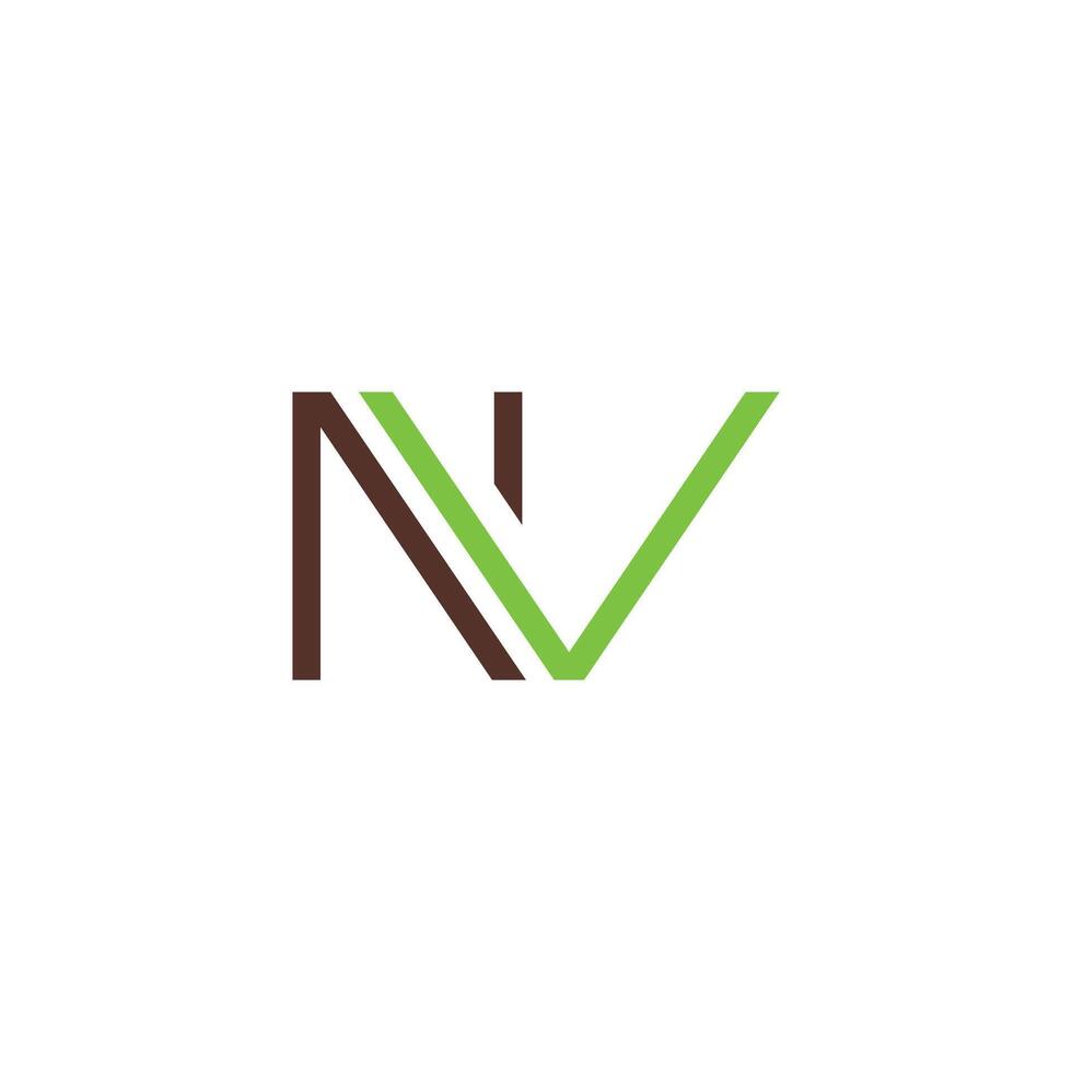 Initiale Brief nv Logo oder vn Logo Vektor Design Vorlage