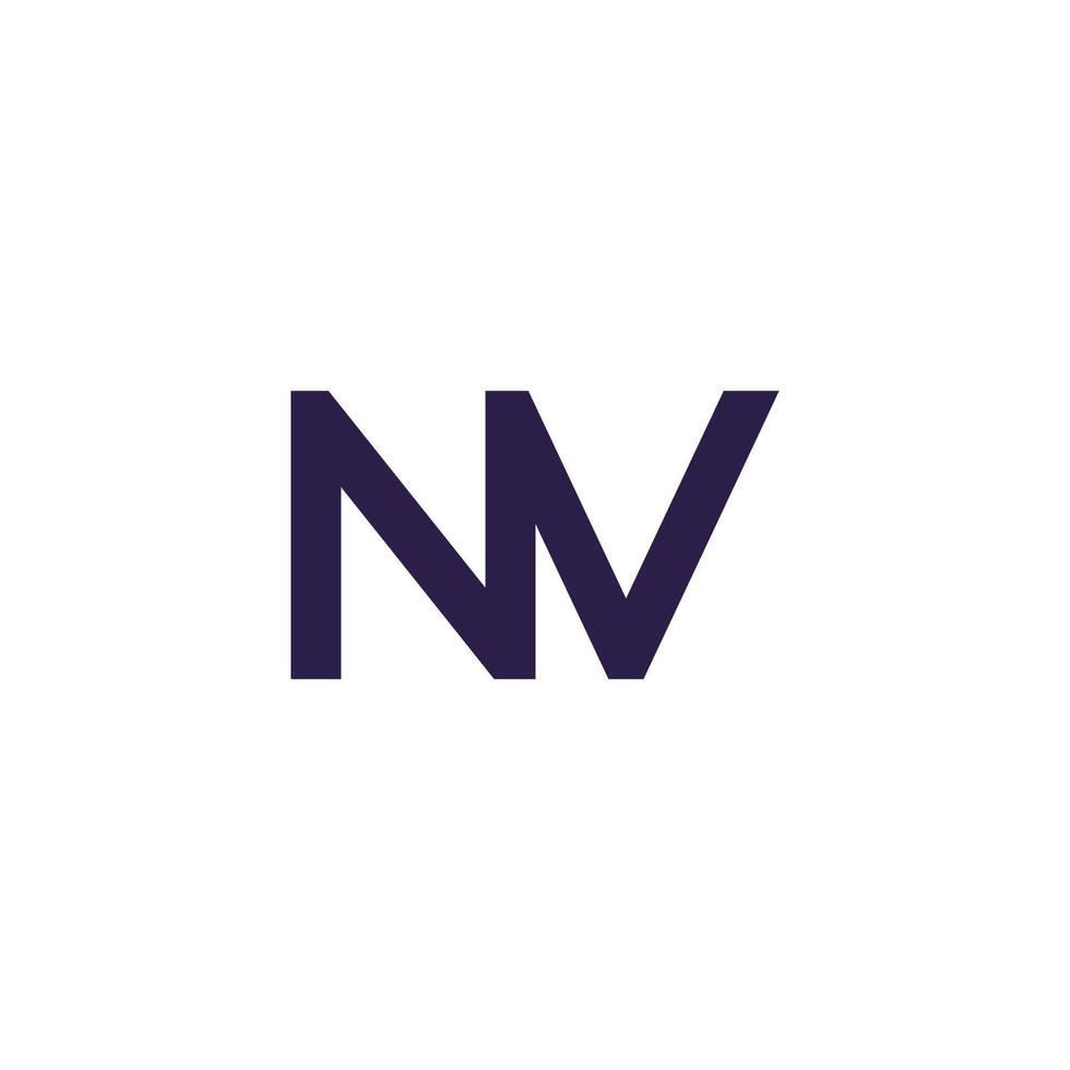 Initiale Brief nv Logo oder vn Logo Vektor Design Vorlage