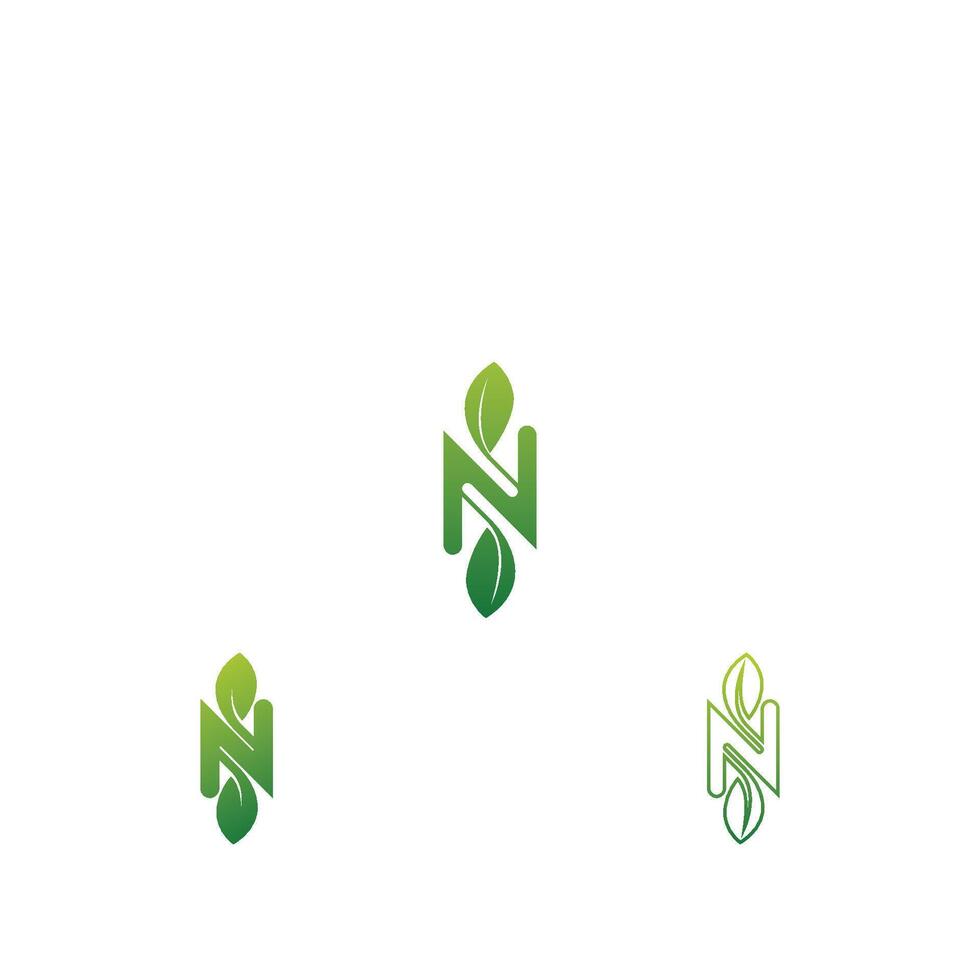 n Logo oder nn Logo und Symbol Design vektor