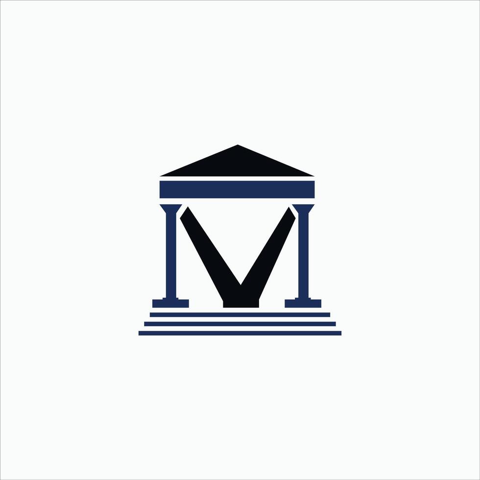 Initiale Brief mv Logo oder vm Logo Vektor Design Vorlage