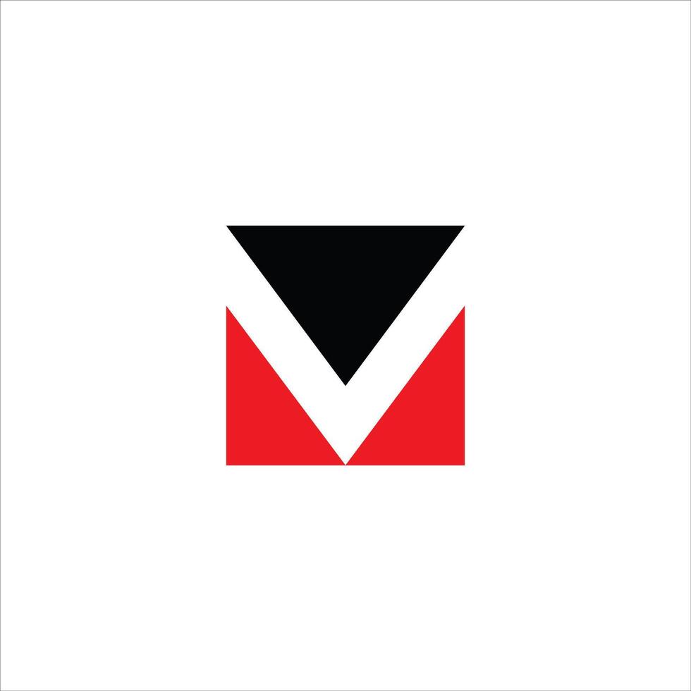Initiale Brief mv Logo oder vm Logo Vektor Design Vorlage