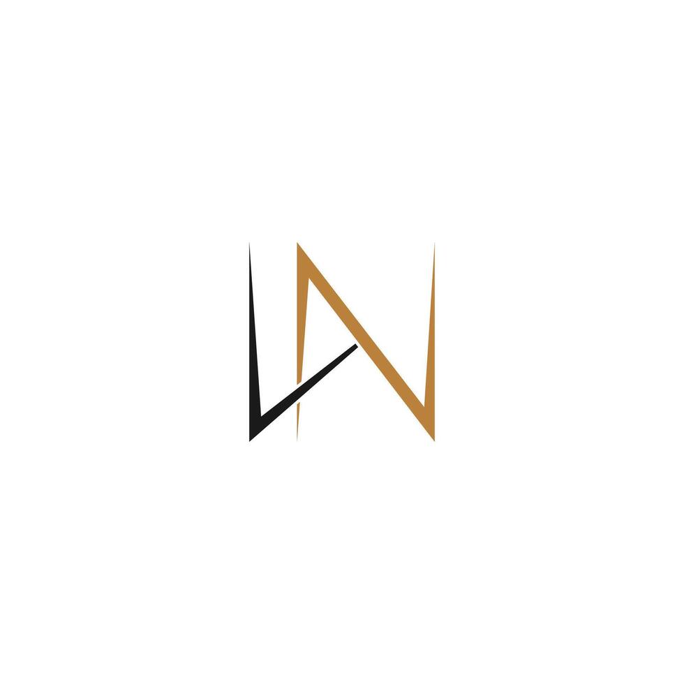 nw, wn, w och n abstrakt första monogram brev alfabet logotyp design vektor