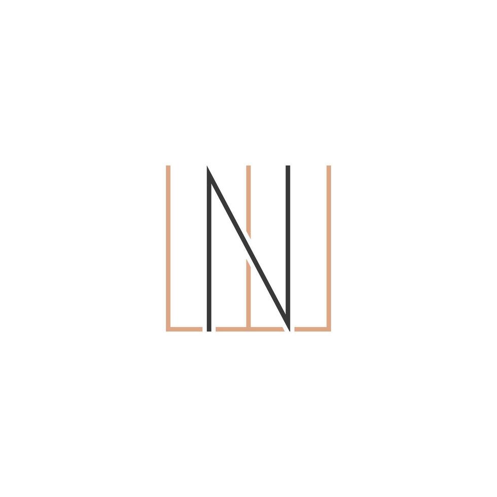 alfabet initialer logotyp nw, wn, n och w vektor