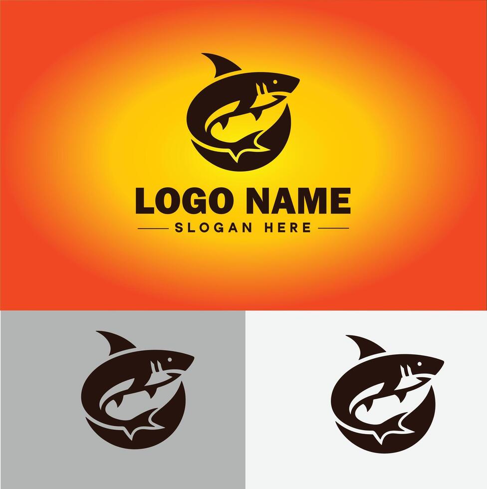 Hai Logo Vektor Kunst Symbol Grafik zum Unternehmen Marke Geschäft Symbol Hai Logo Vorlage