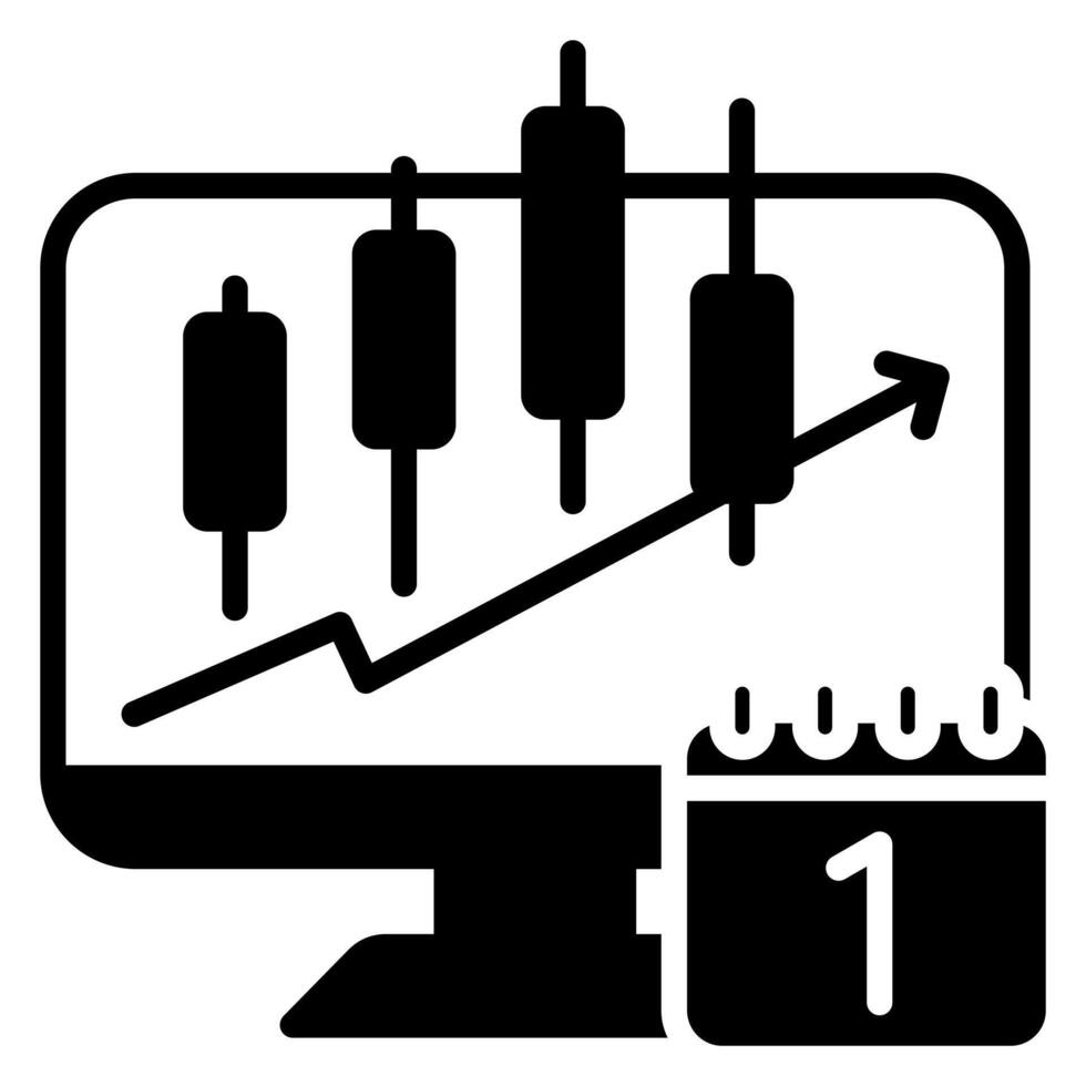 zuerst Tag von Handel Symbol Linie Vektor Illustration