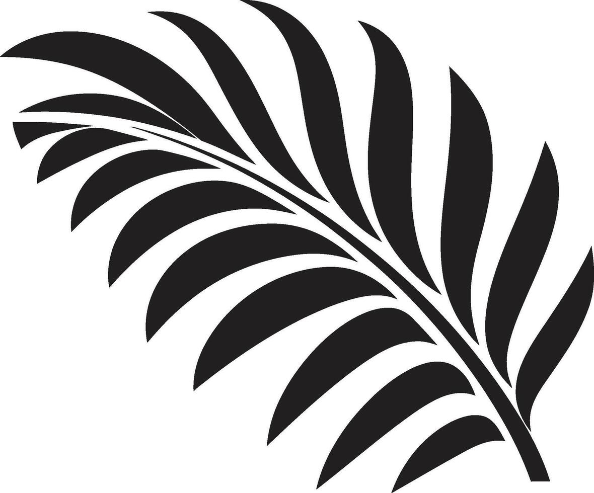 tropisch Finesse Palme Blätter Logo Design Palme Hain Wesen ikonisch Vektor Logo