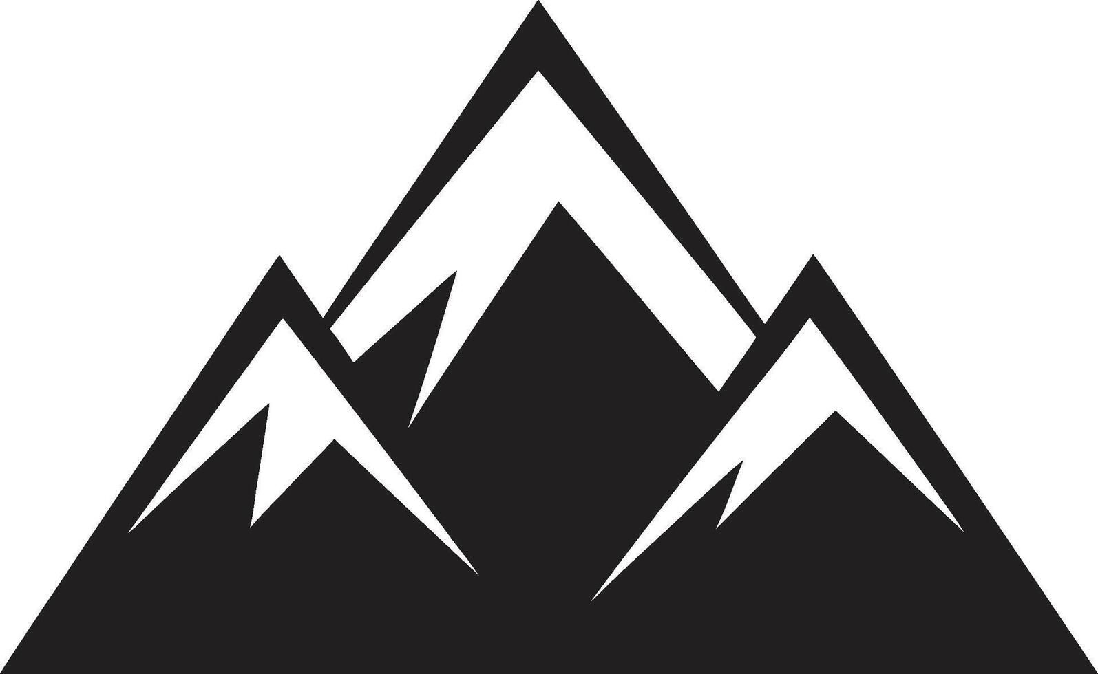 vördnad inspirerande höjd över havet berg emblem design naturer höjdpunkt ikoniska berg logotyp ikon vektor