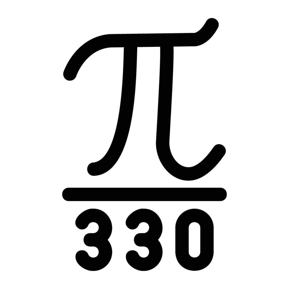 Pi Berechnung Glyphe Symbol Hintergrund Weiß vektor