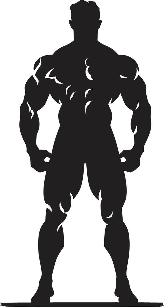 verkohlt Titan Silhouette voll Körper schwarz Vektor zum Symbole Tinte geätzt Adonis voll Körper schwarz Vektor zum Muskel Krieger