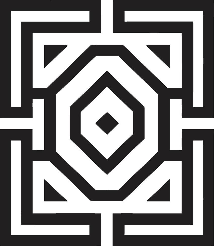 kromatisk deco geometri vektor emblem design geometrisk deco fusion logotyp vektor ikon
