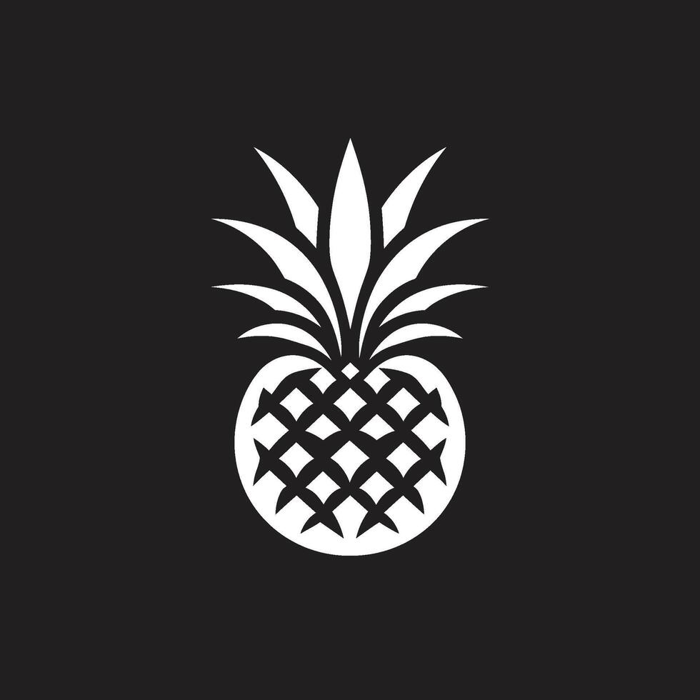 eleganta tropisk Rör svart ananas symbol saftig symbol ananas ikon design vektor