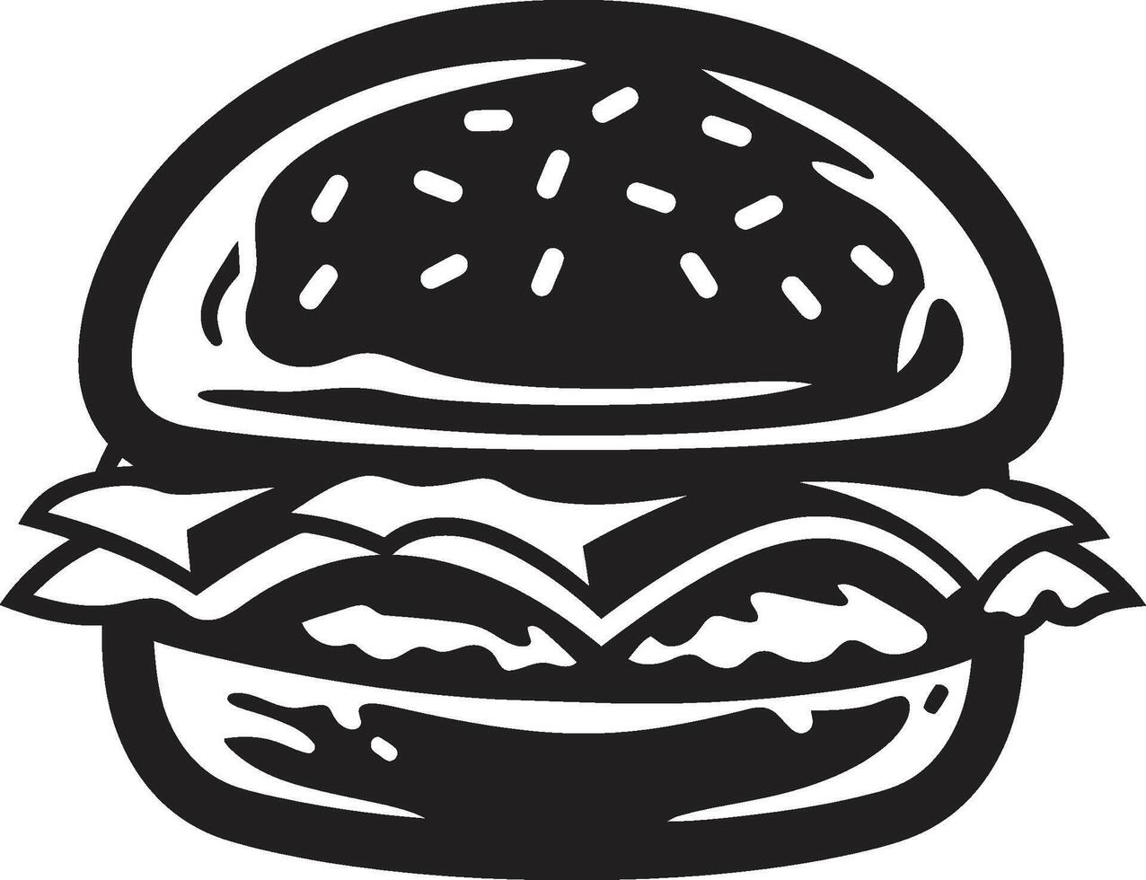 burger gåta vektor svart logotyp gourmet smak svart vektor emblem