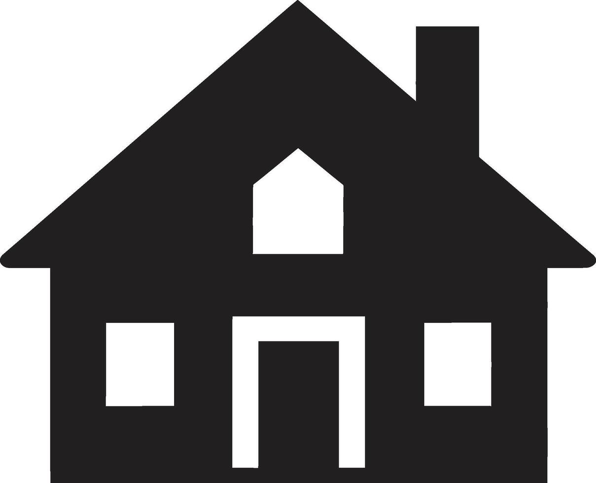 bungalow elegans avtäckt modern hus logotyp minimalistisk bostad väsen logotyp design vektor