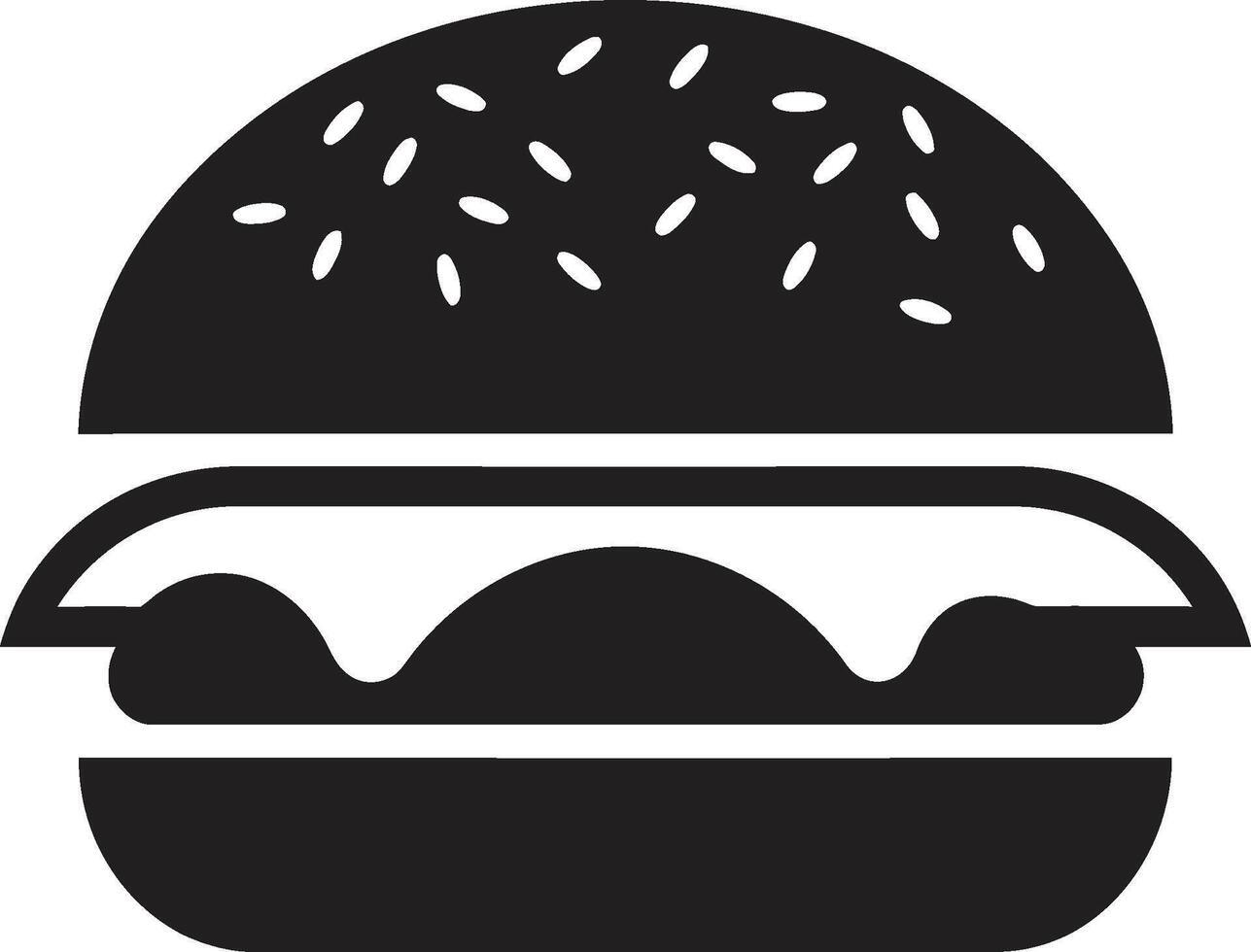 chic burger glädje svart vektor ikon smakrik väsen svart burger