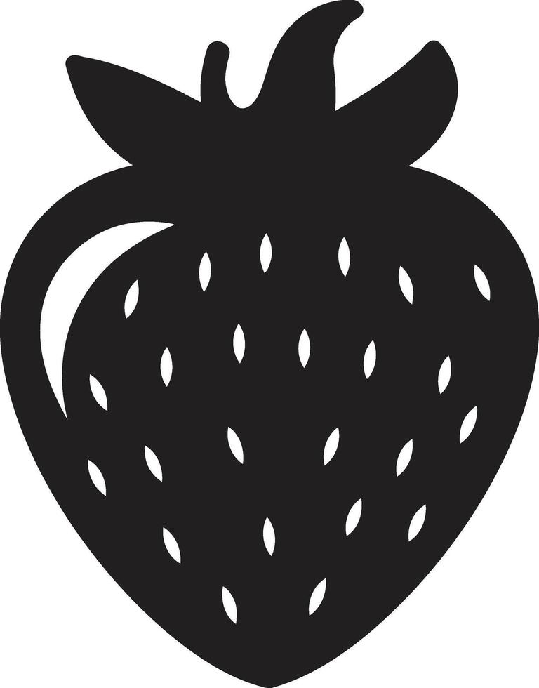 reif Glanz Erdbeere Emblem Beere Schönheit Erdbeere Logo Symbol vektor