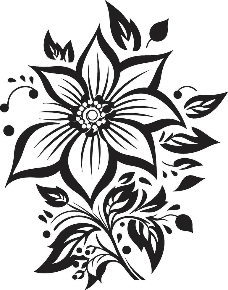ätherisch blühen Vektor einfarbig Emblem glatt Blütenblatt Symbol ikonisch Emblem