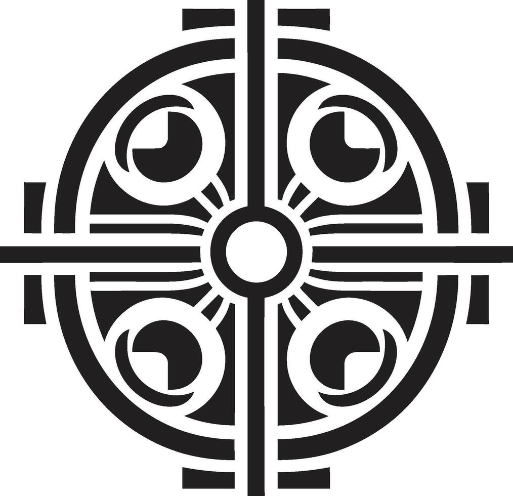 geometrisk deco fusion vektor emblem design deco vinkel- estetik logotyp vektor design
