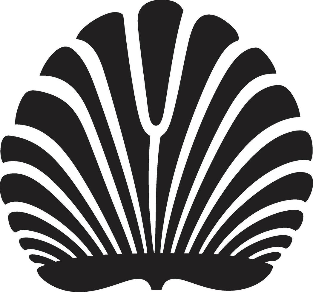 skaldjur symfoni vecklas ut ikoniska emblem ikon nautisk stass avtäckt vektor logotyp design