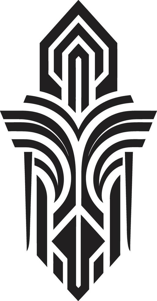 vinkel- deco briljans geometrisk ikon emblem kromatisk deco geometri vektor emblem design