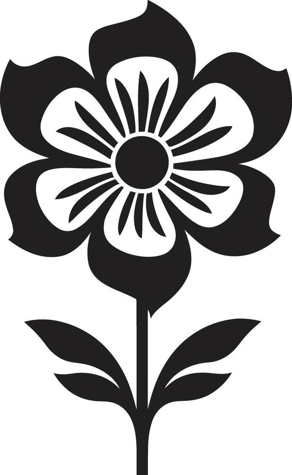 schick Blumen- Symbol stilvoll Vektor Emblem Singular blühen Emblem ikonisch Vektor Kennzeichen