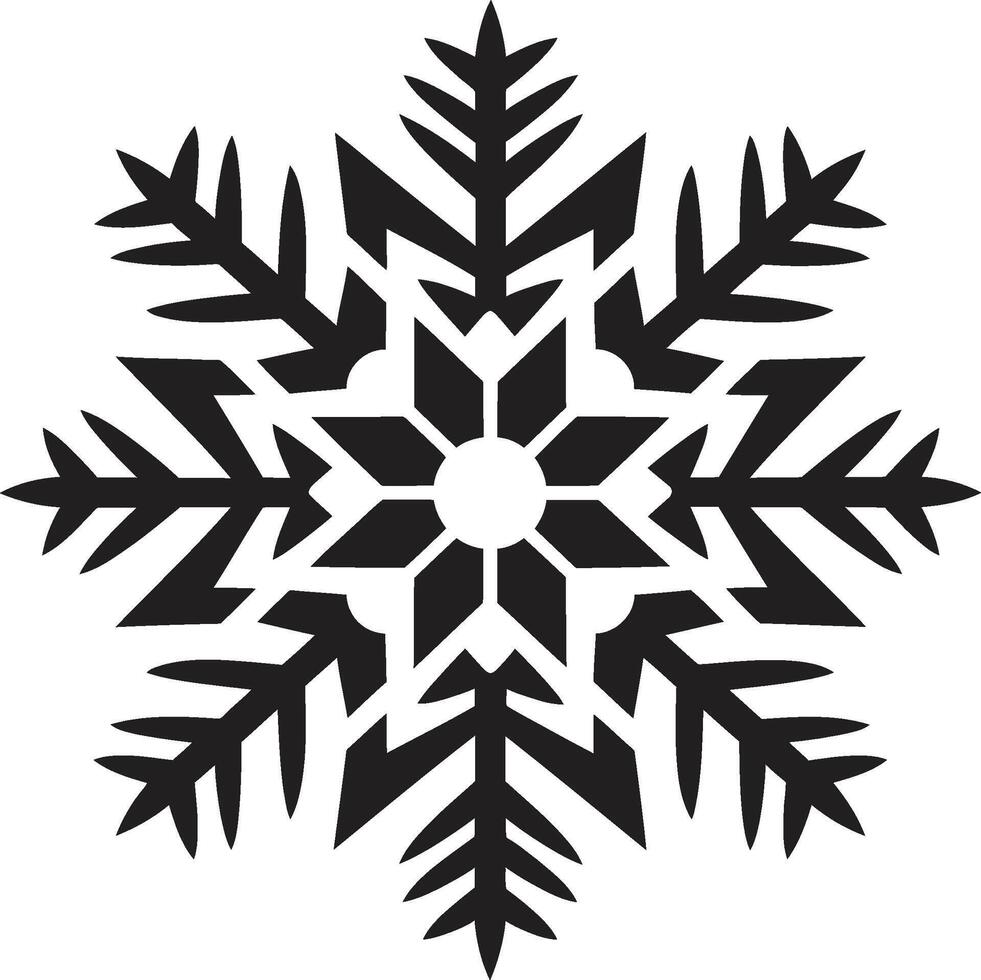 Gletscher Schönheit beleuchtet Vektor Logo Design Schneeflocken Anmut enthüllt ikonisch Emblem Symbol