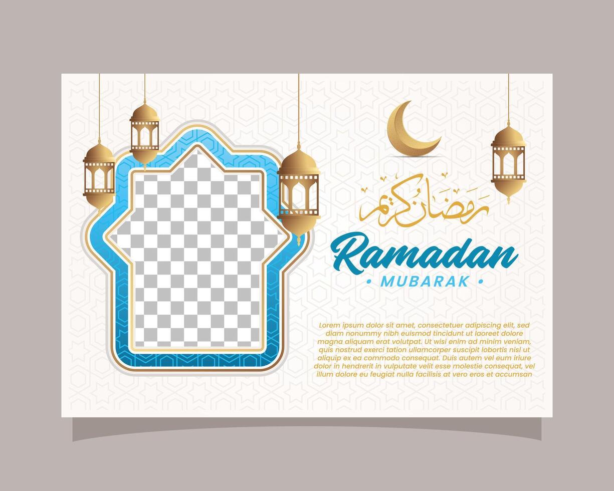 elegant Ramadan kareem Hintergrund, zum Poster, Rahmen Konzept, Flyer, Poster. Vektor Illustration