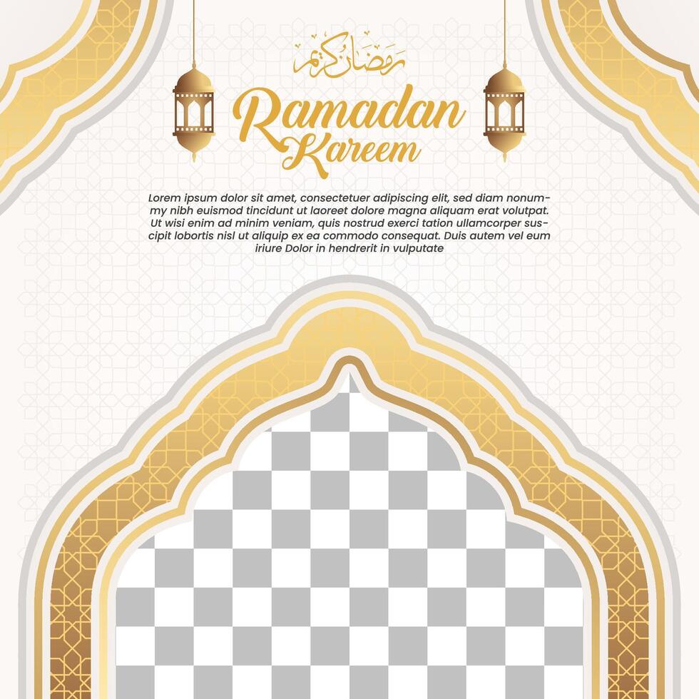 elegant Ramadan kareem Hintergrund, zum Poster, Rahmen Konzept, Flyer, Poster, Sozial Medien Post vektor