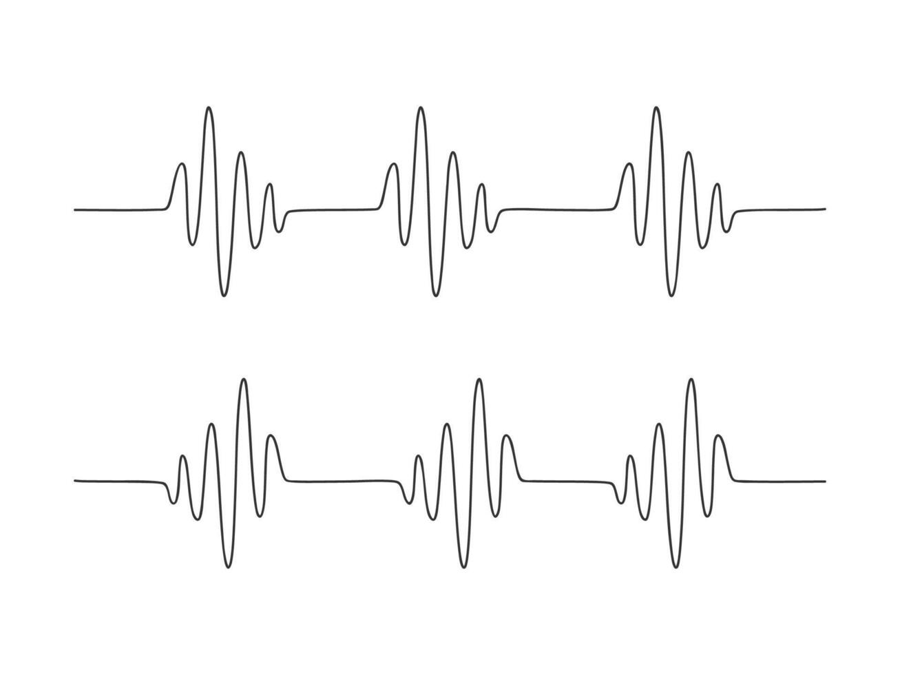 Herz Kardiogramm kontinuierlich einer Linie Zeichnung Minimalismus Design isoliert. vektor